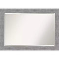Bark Rustic Framed Bathroom Vanity Wall Mirror Gray - Amanti Art