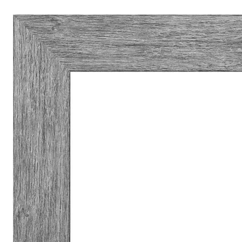 Miroir mural de salle de bain encadré rustique en écorce gris - Amanti Art