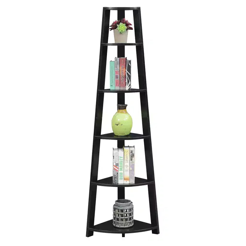 71 Newport 5 Tier Corner Bookshelf - Breighton Home