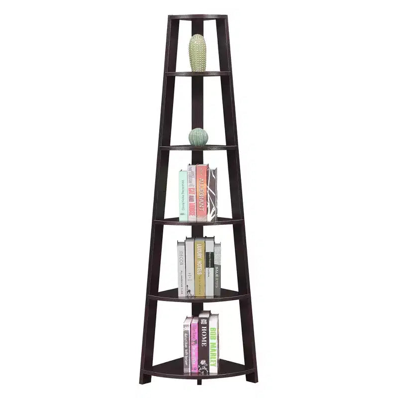 71 Newport 5 Tier Corner Bookshelf - Breighton Home