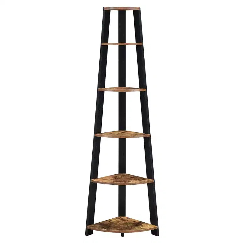 71 Newport 5 Tier Corner Bookshelf - Breighton Home