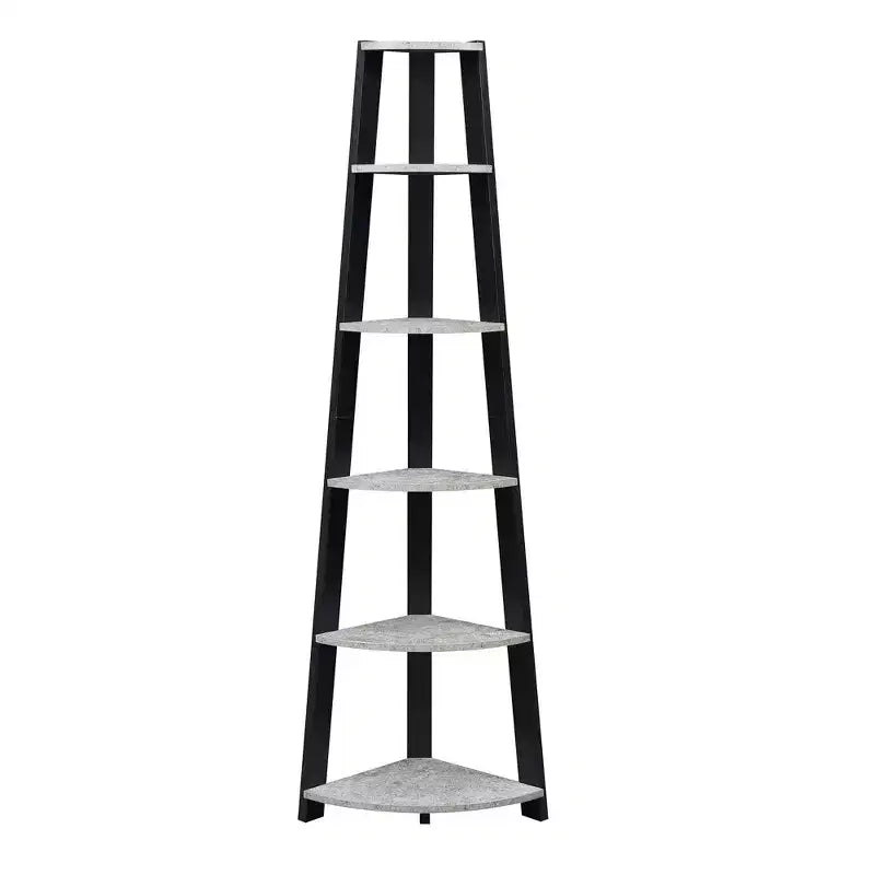 71 Newport 5 Tier Corner Bookshelf - Breighton Home