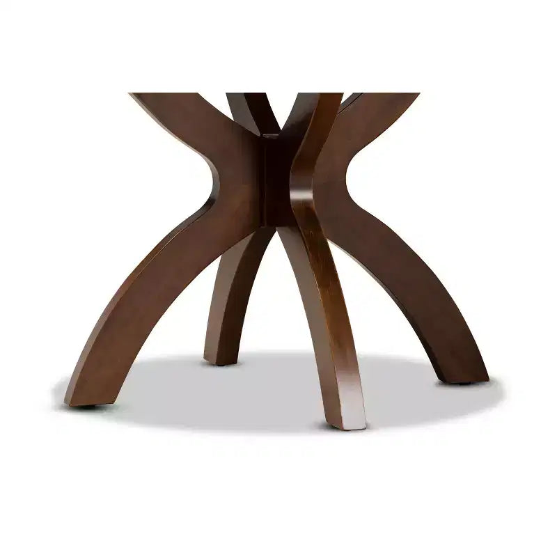 35 Tilde Wide Round Wood Dining Table - Baxton Studio