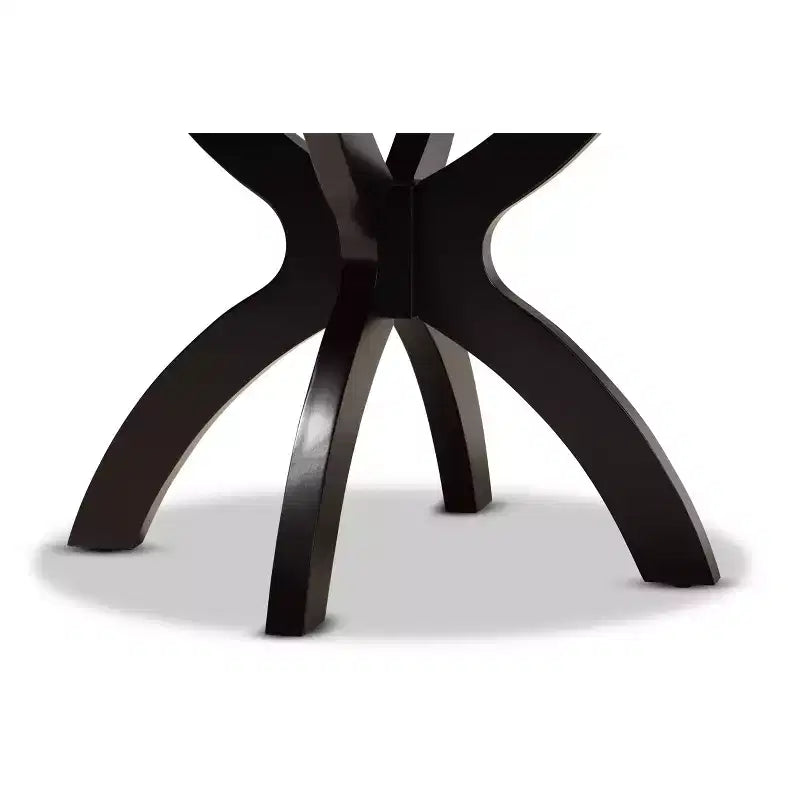 35 Tilde Wide Round Wood Dining Table - Baxton Studio