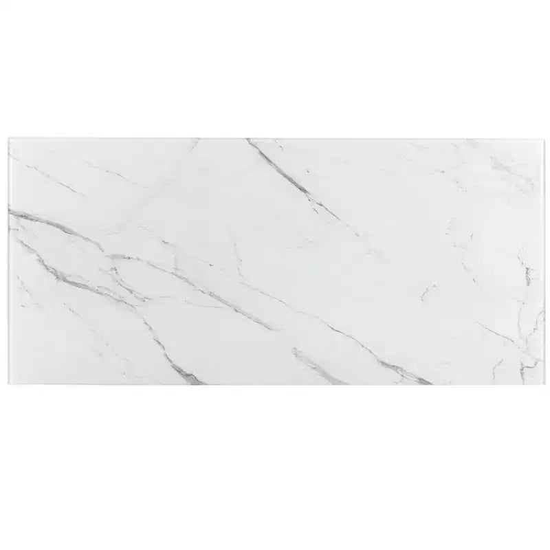 Xyla 3 Shelf Glass Top Desk - DSK2208 - White/Black - Safavieh