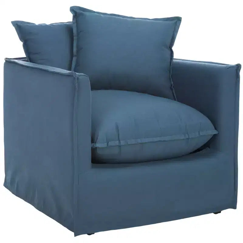Joey Arm Chair - MCR4651A - Blue - Safavieh