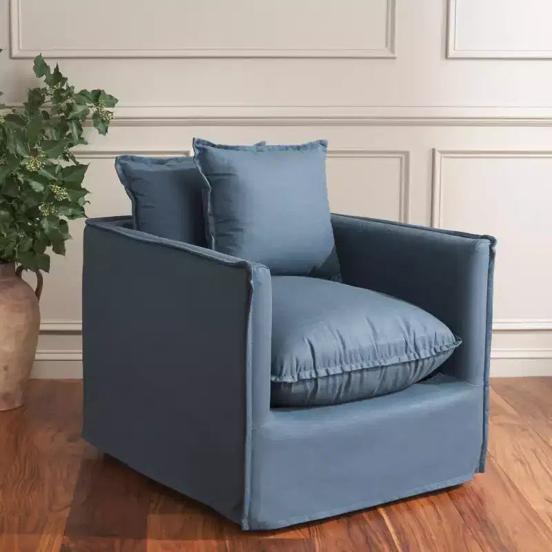 Joey Arm Chair - MCR4651A - Blue - Safavieh