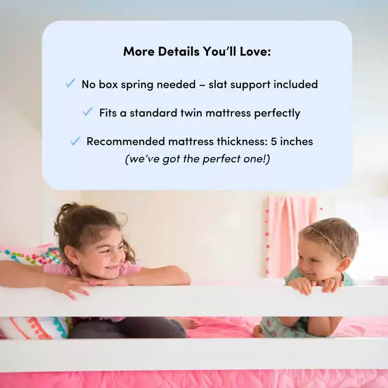 Max & Lily L-Shaped Twin over Full Bunk Bed with Bookcase and Desk