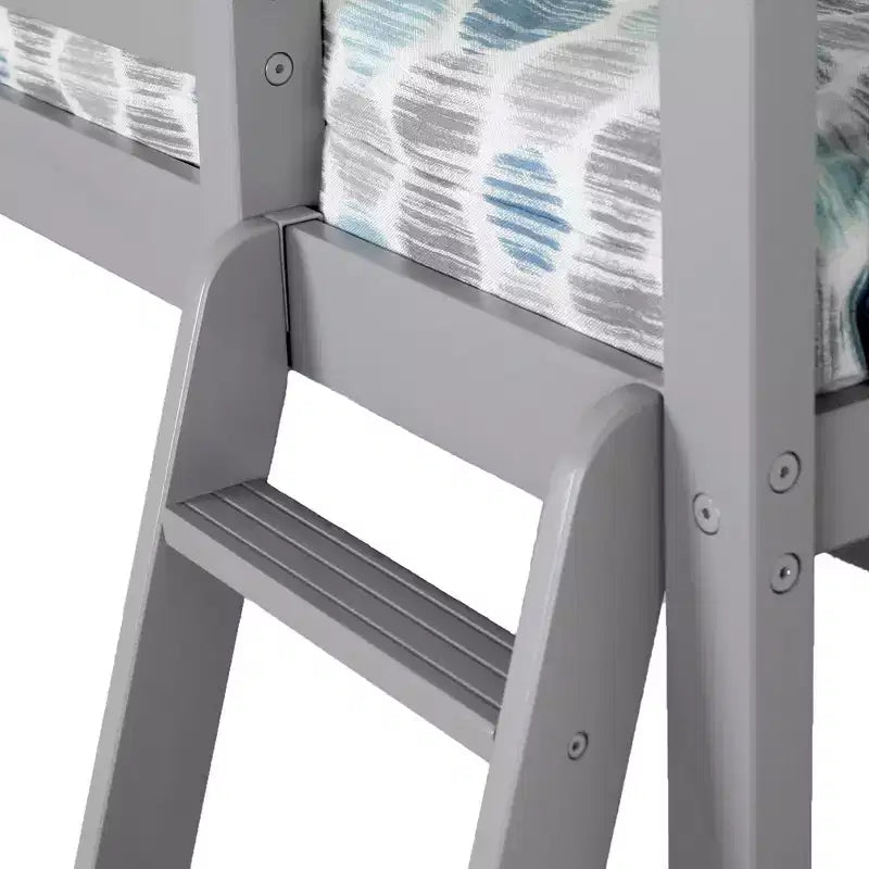 Max & Lily L-Shaped Twin over Full Bunk Bed with Bookcase and Desk