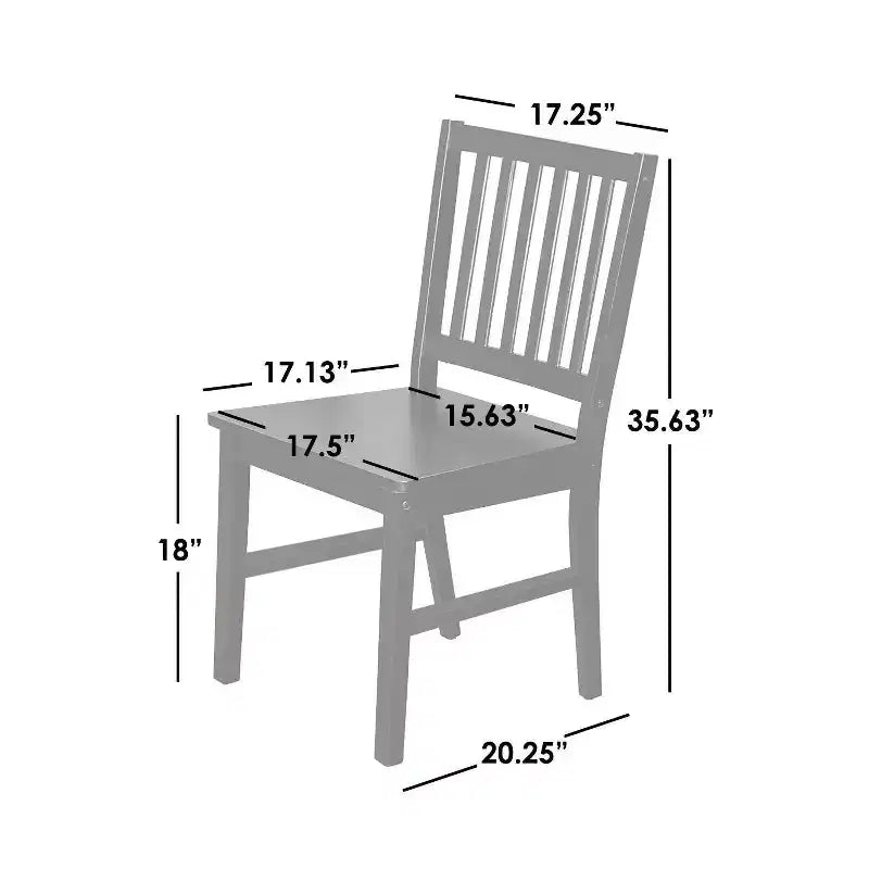 Ensemble de salle à manger rectangulaire contemporain Shaker 5 pièces Buylateral
