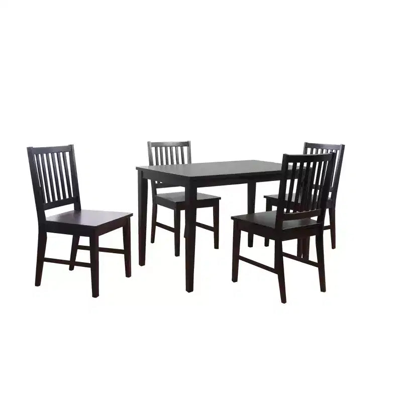 Ensemble de salle à manger rectangulaire contemporain Shaker 5 pièces Buylateral