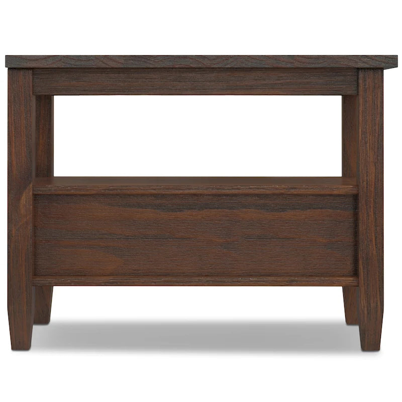 WYNDENHALL Norfolk Table d'appoint étroite de style transitionnel rectangulaire en bois massif, 35,5 cm de large – 35,5 cm de large