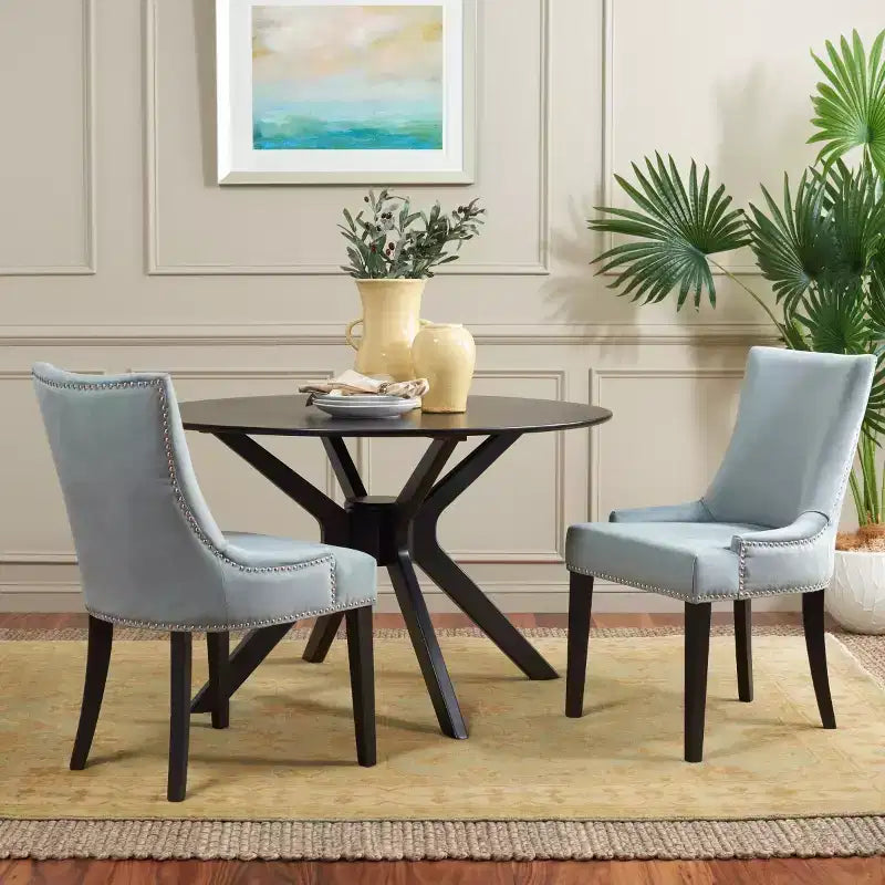 Lester 19 H Dining Chair With Nail Head Trim (Set of 2) - MCR4709 - Safavieh Couture