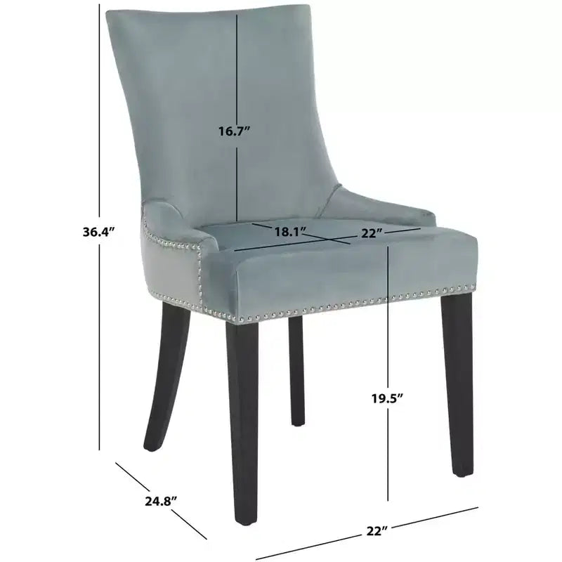 Lester 19 H Dining Chair With Nail Head Trim (Set of 2) - MCR4709 - Safavieh Couture