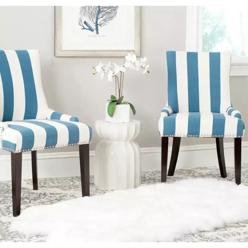 Lester 19 H Dining Chair With Nail Head Trim (Set of 2) - MCR4709 - Safavieh Couture