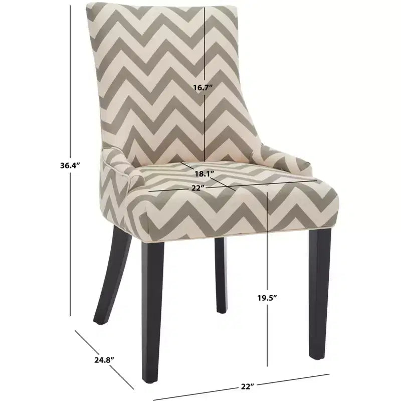 Lester 19 H Dining Chair With Nail Head Trim (Set of 2) - MCR4709 - Safavieh Couture