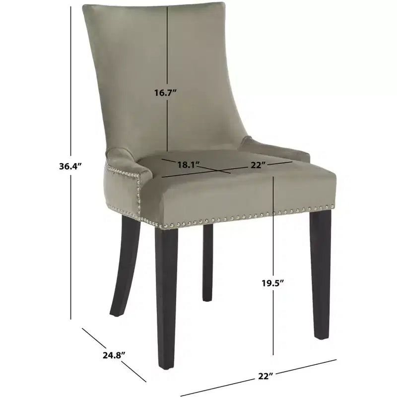 Lester 19 H Dining Chair With Nail Head Trim (Set of 2) - MCR4709 - Safavieh Couture