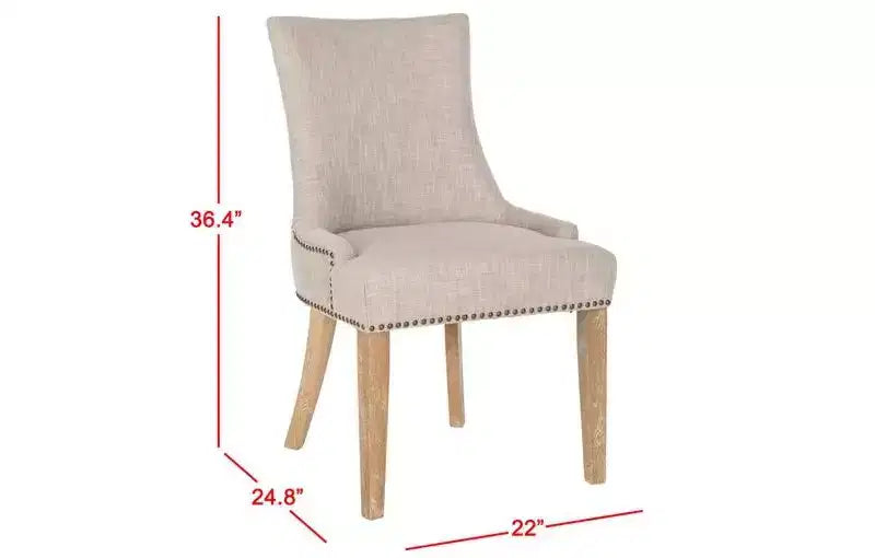 Lester 19 H Dining Chair With Nail Head Trim (Set of 2) - MCR4709 - Safavieh Couture