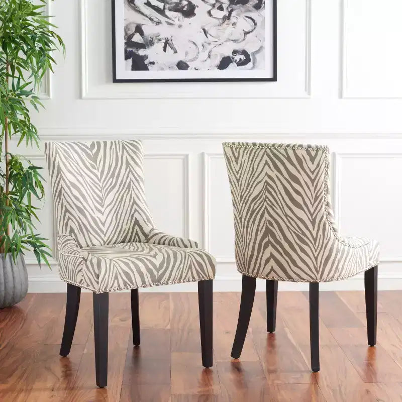 Lester 19 H Dining Chair With Nail Head Trim (Set of 2) - MCR4709 - Safavieh Couture