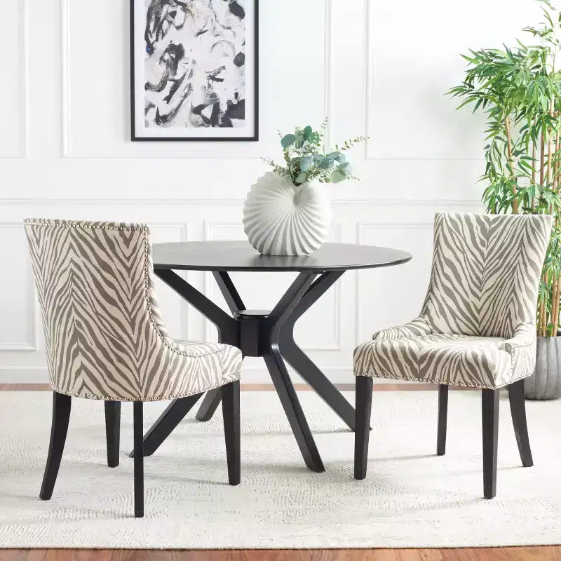 Lester 19 H Dining Chair With Nail Head Trim (Set of 2) - MCR4709 - Safavieh Couture