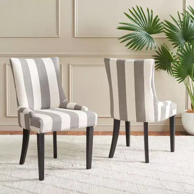 Lester 19 H Dining Chair With Nail Head Trim (Set of 2) - MCR4709 - Safavieh Couture