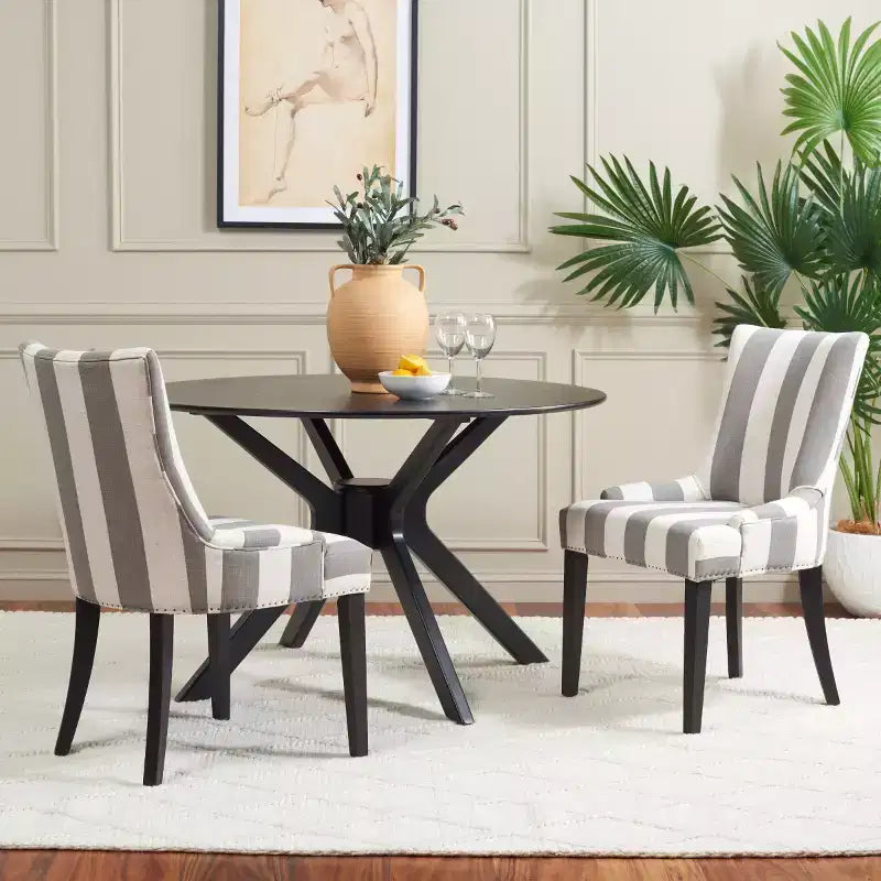 Lester 19 H Dining Chair With Nail Head Trim (Set of 2) - MCR4709 - Safavieh Couture