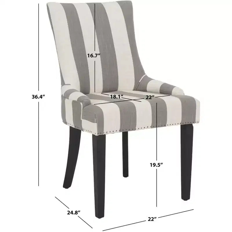 Lester 19 H Dining Chair With Nail Head Trim (Set of 2) - MCR4709 - Safavieh Couture
