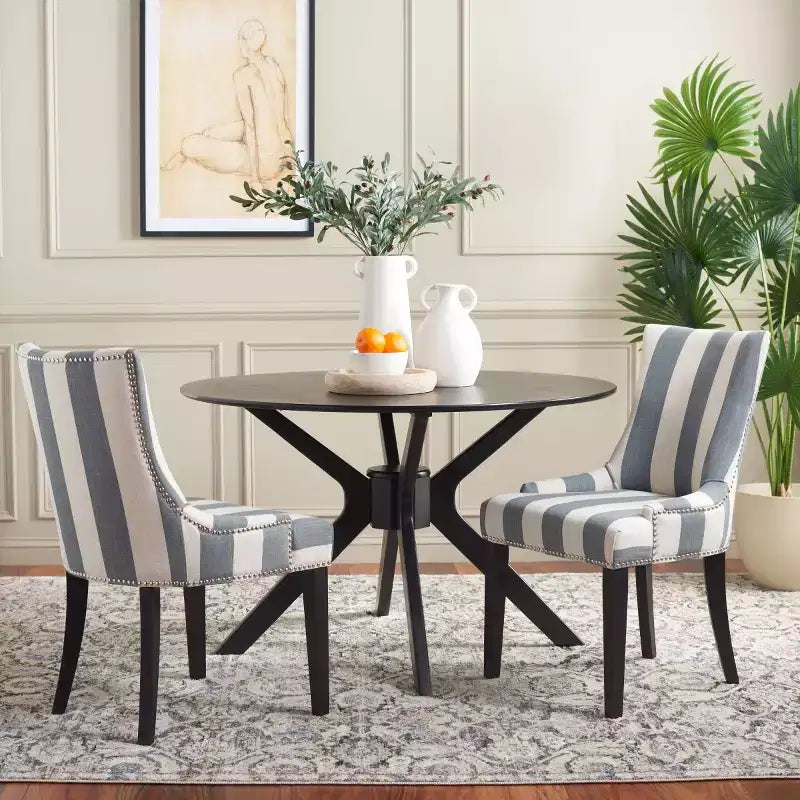 Lester 19 H Dining Chair With Nail Head Trim (Set of 2) - MCR4709 - Safavieh Couture