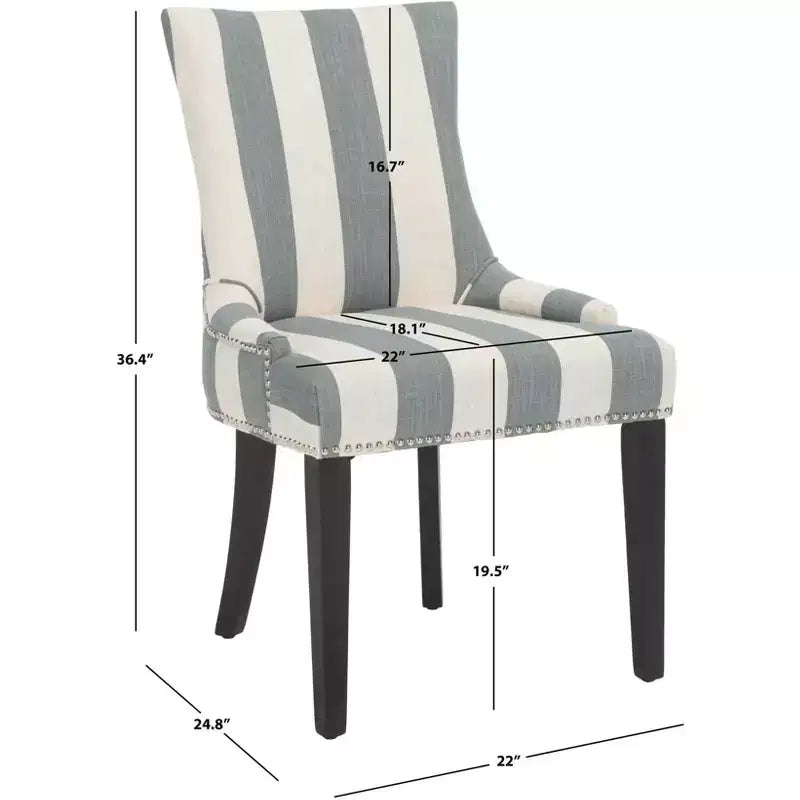 Lester 19 H Dining Chair With Nail Head Trim (Set of 2) - MCR4709 - Safavieh Couture
