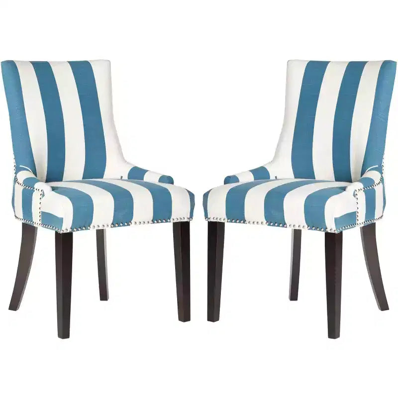 Lester 19 H Dining Chair With Nail Head Trim (Set of 2) - MCR4709 - Safavieh Couture