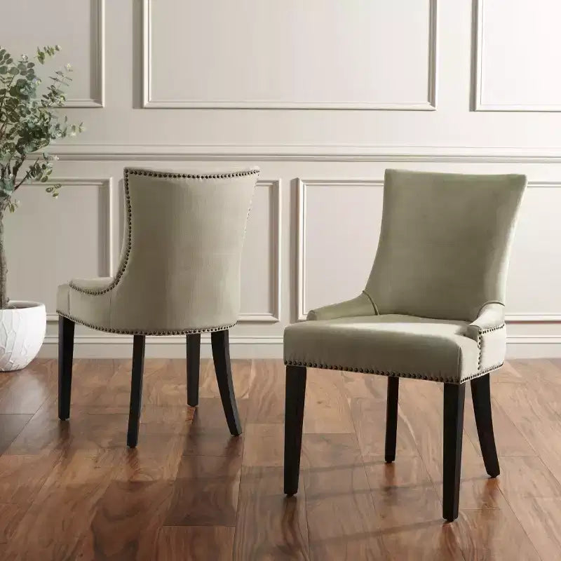 Lester 19 H Dining Chair With Nail Head Trim (Set of 2) - MCR4709 - Safavieh Couture