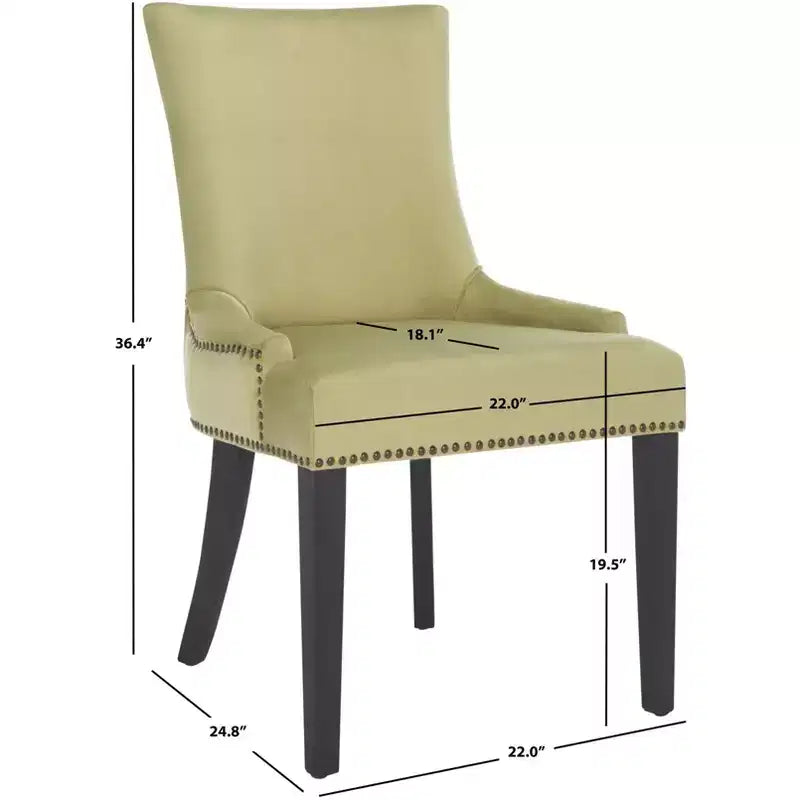 Lester 19 H Dining Chair With Nail Head Trim (Set of 2) - MCR4709 - Safavieh Couture