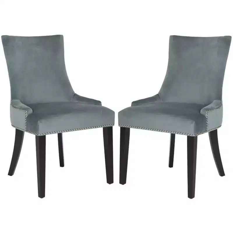 Lester 19 H Dining Chair With Nail Head Trim (Set of 2) - MCR4709 - Safavieh Couture