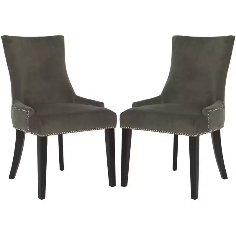 Lester 19 H Dining Chair With Nail Head Trim (Set of 2) - MCR4709 - Safavieh Couture