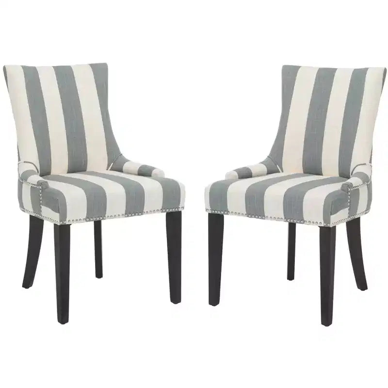 Lester 19 H Dining Chair With Nail Head Trim (Set of 2) - MCR4709 - Safavieh Couture