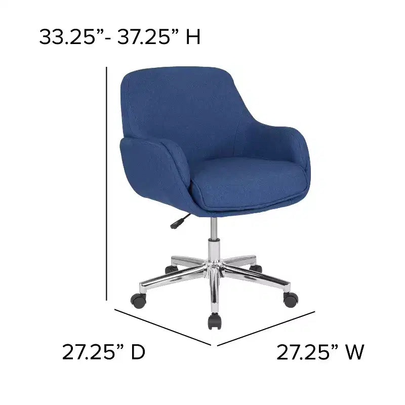 Flash Furniture Rochelle Home and Office Upholstered Mid-Back Molded Frame Office Chair