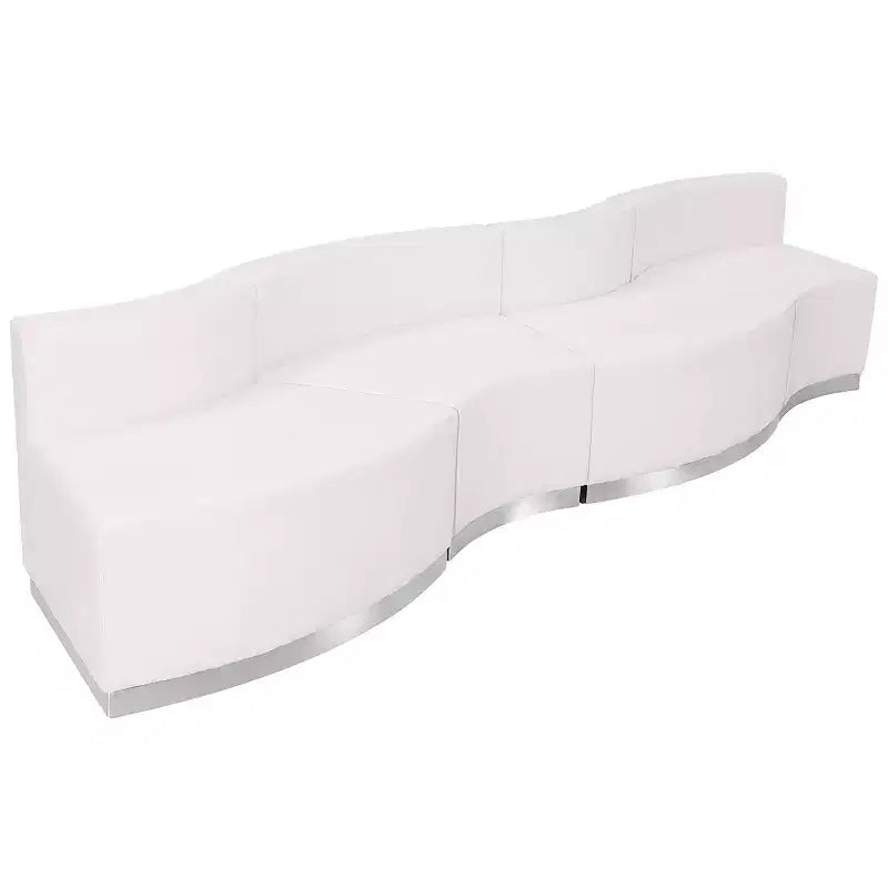 Flash Furniture HERCULES Alon Series LeatherSoft Reception Configuration, 4 Pieces