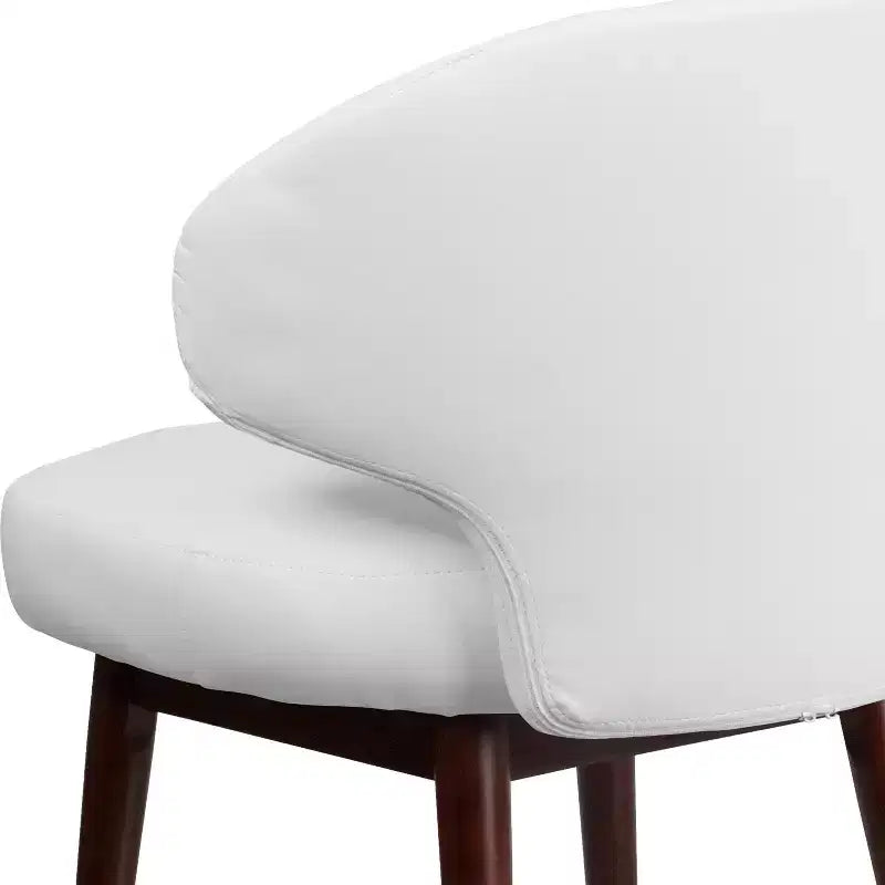 Flash Furniture Comfort Back Series Side Reception Chair with Walnut Legs