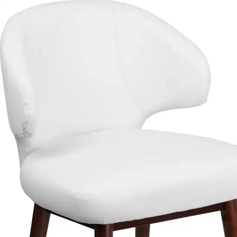 Flash Furniture Comfort Back Series Side Reception Chair with Walnut Legs