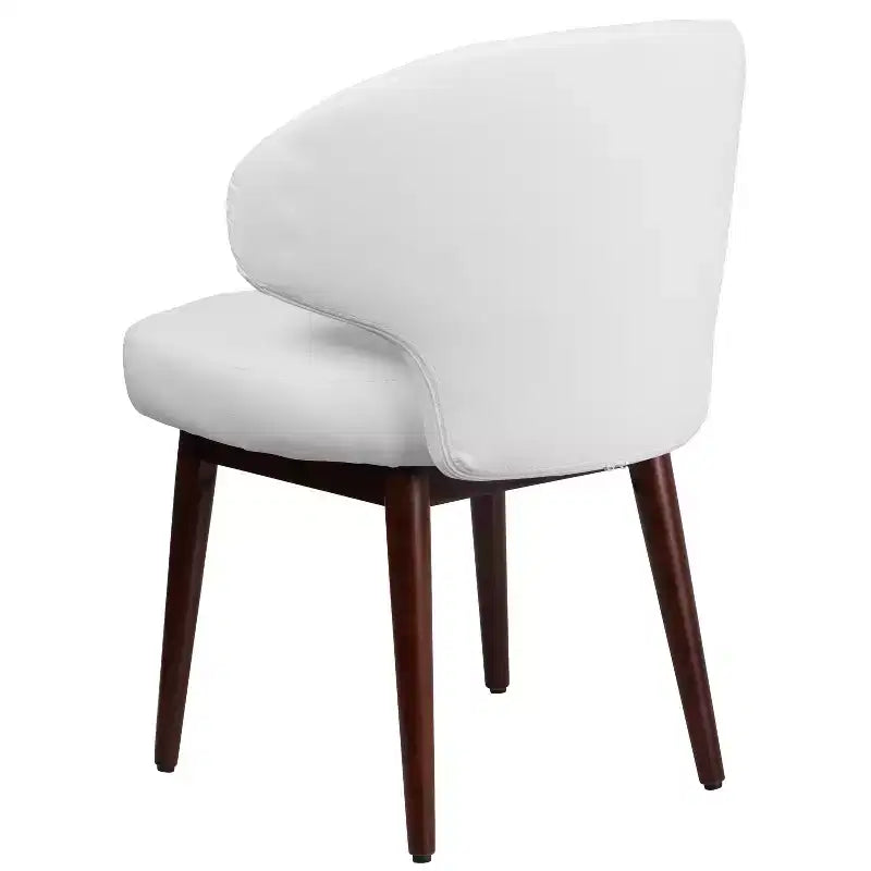 Flash Furniture Comfort Back Series Side Reception Chair with Walnut Legs