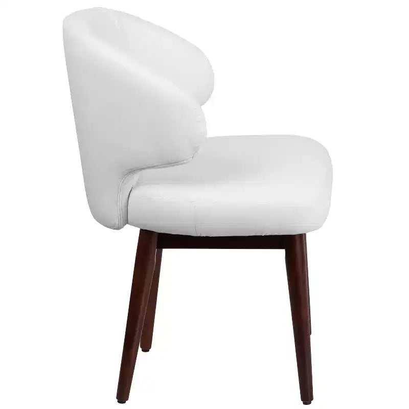 Flash Furniture Comfort Back Series Side Reception Chair with Walnut Legs