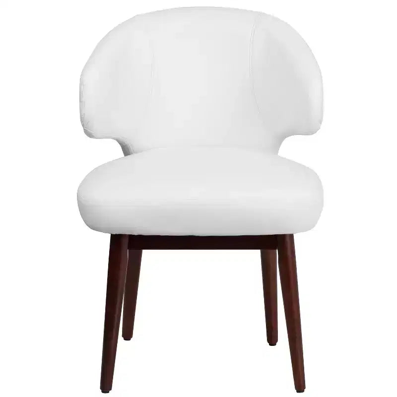 Flash Furniture Comfort Back Series Side Reception Chair with Walnut Legs