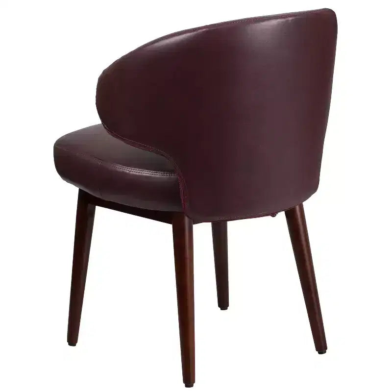 Flash Furniture Comfort Back Series Side Reception Chair with Walnut Legs