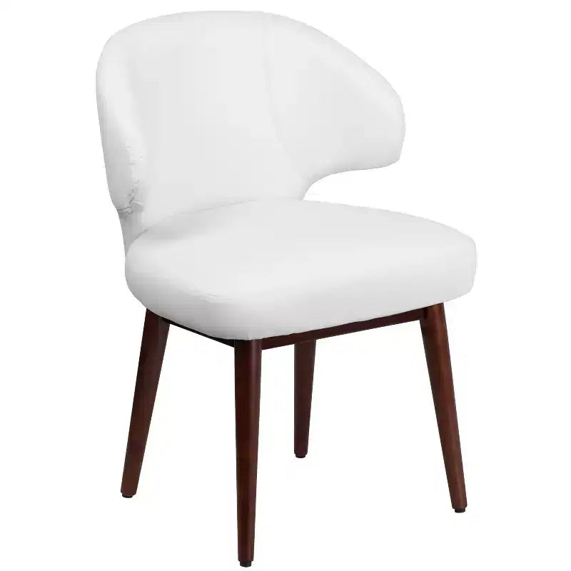 Flash Furniture Comfort Back Series Side Reception Chair with Walnut Legs