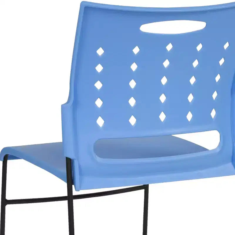 Flash Furniture 881 lb. Capacity Sled Base Stack Chair with Carry Handle and Air-Vent Back
