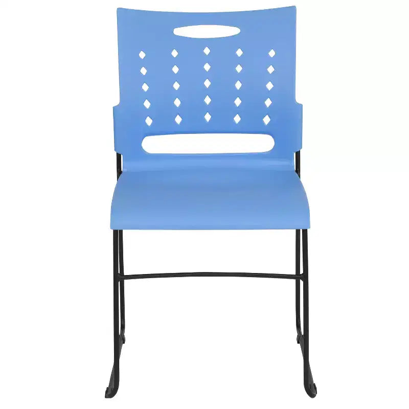 Flash Furniture 881 lb. Capacity Sled Base Stack Chair with Carry Handle and Air-Vent Back