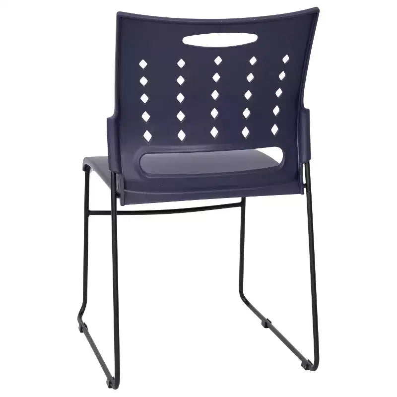 Flash Furniture 881 lb. Capacity Sled Base Stack Chair with Carry Handle and Air-Vent Back
