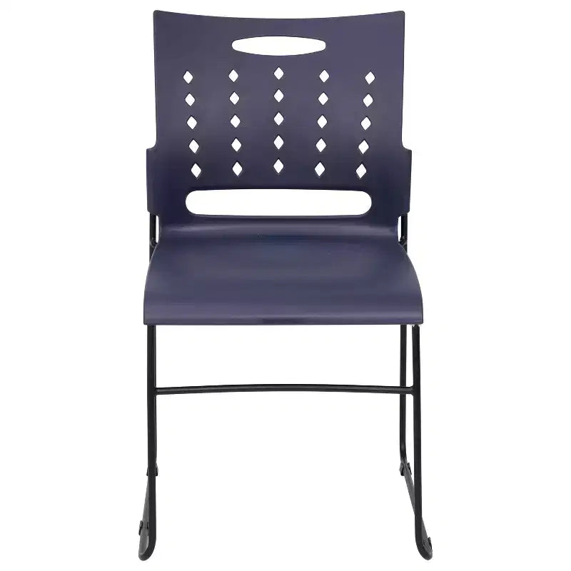 Flash Furniture 881 lb. Capacity Sled Base Stack Chair with Carry Handle and Air-Vent Back
