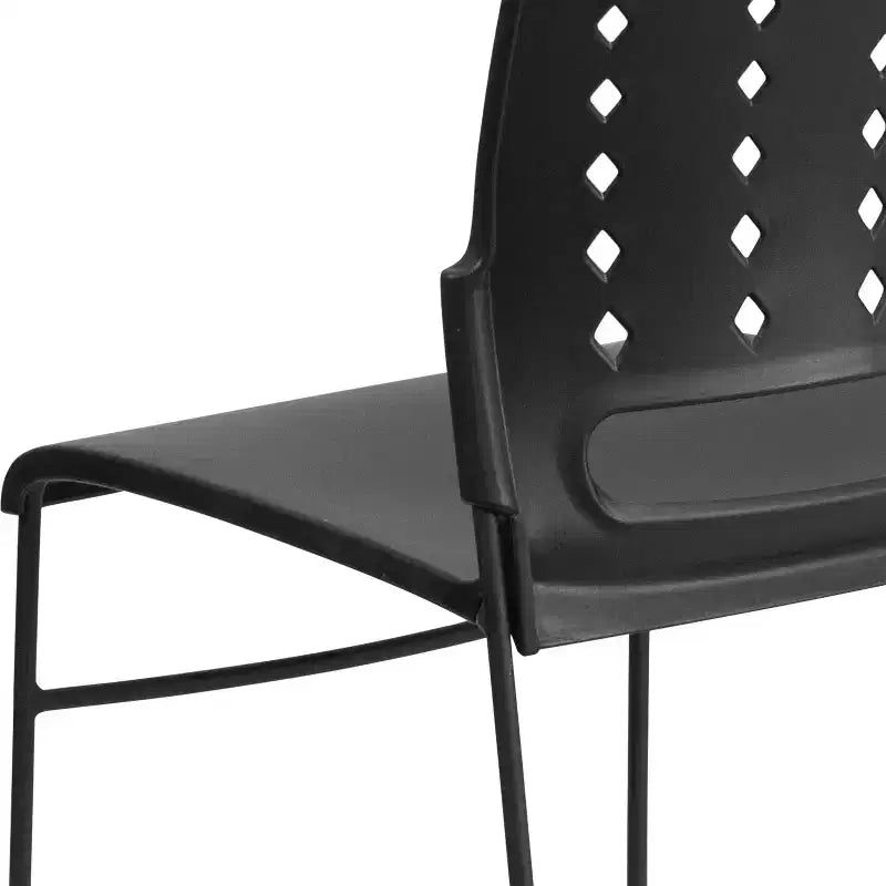 Flash Furniture 881 lb. Capacity Sled Base Stack Chair with Carry Handle and Air-Vent Back