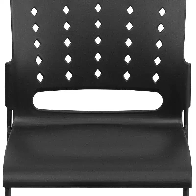 Flash Furniture 881 lb. Capacity Sled Base Stack Chair with Carry Handle and Air-Vent Back